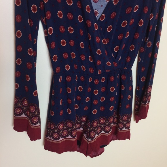 Anthropologie blu pepper Paisley Print Romper - Picture 2 of 4